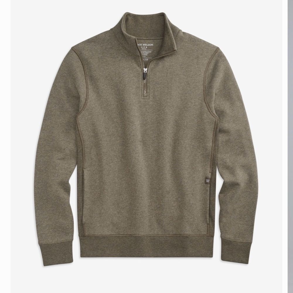 Mack Weldon Ace Quarter Zip Pullover Green Large NWT IN PACKAGE
